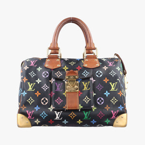 Secondhand Louis Vuitton SPEEDY 30 noir Monogram Multicolor M92642 handbag | stylenewstar