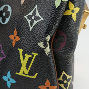 Secondhand Louis Vuitton SPEEDY 30 noir Monogram Multicolor M92642 handbag | stylenewstar