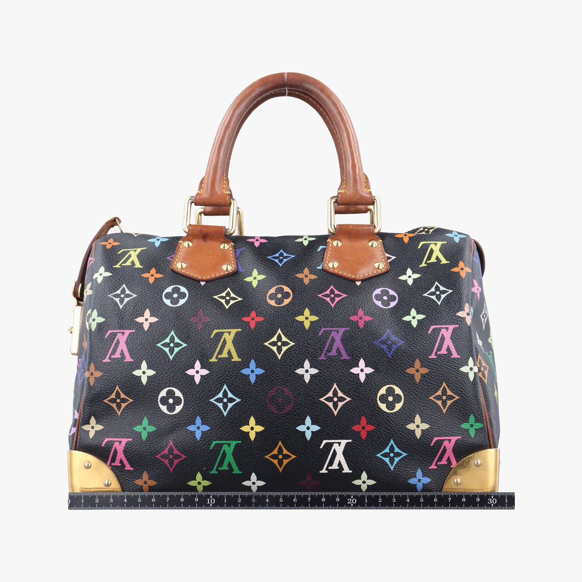Secondhand Louis Vuitton SPEEDY 30 noir Monogram Multicolor M92642 handbag | stylenewstar