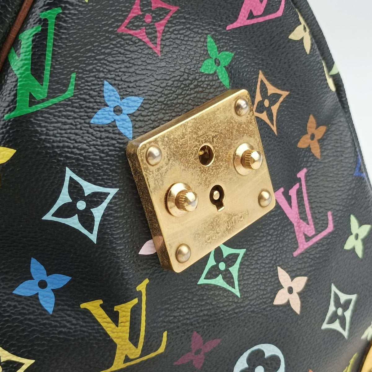 Secondhand Louis Vuitton SPEEDY 30 noir Monogram Multicolor M92642 handbag | stylenewstar