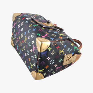 Secondhand Louis Vuitton SPEEDY 30 noir Monogram Multicolor M92642 handbag | stylenewstar