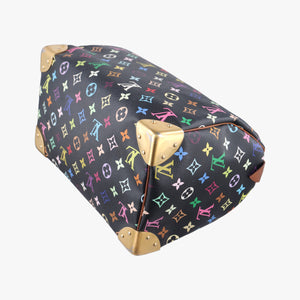 Secondhand Louis Vuitton SPEEDY 30 noir Monogram Multicolor M92642 handbag | stylenewstar