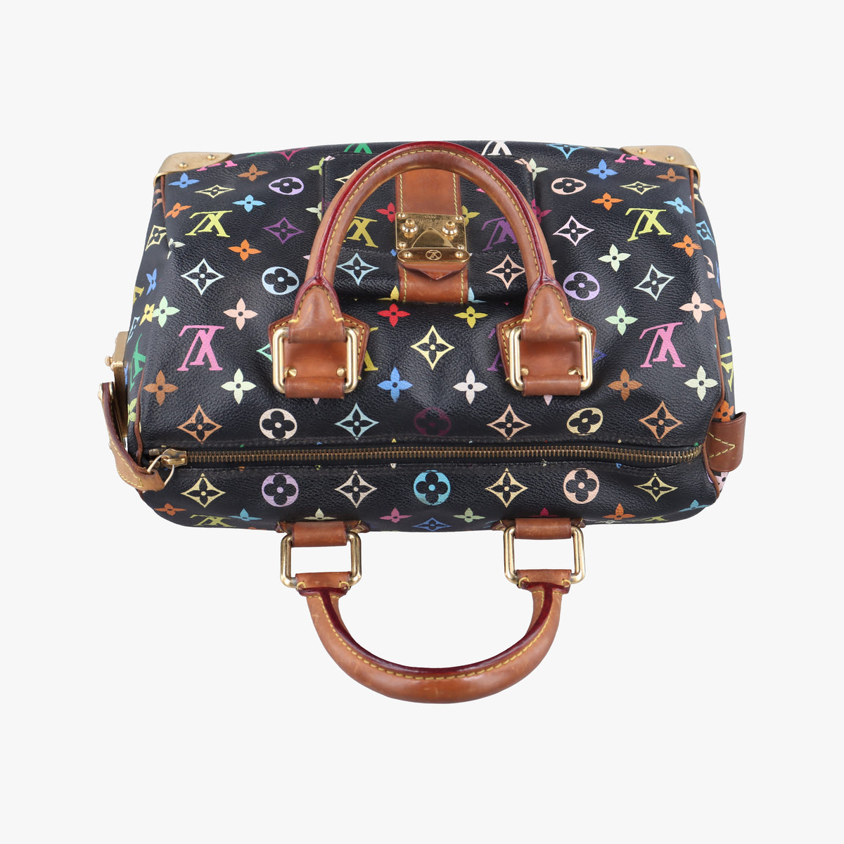 Secondhand Louis Vuitton SPEEDY 30 noir Monogram Multicolor M92642 handbag | stylenewstar