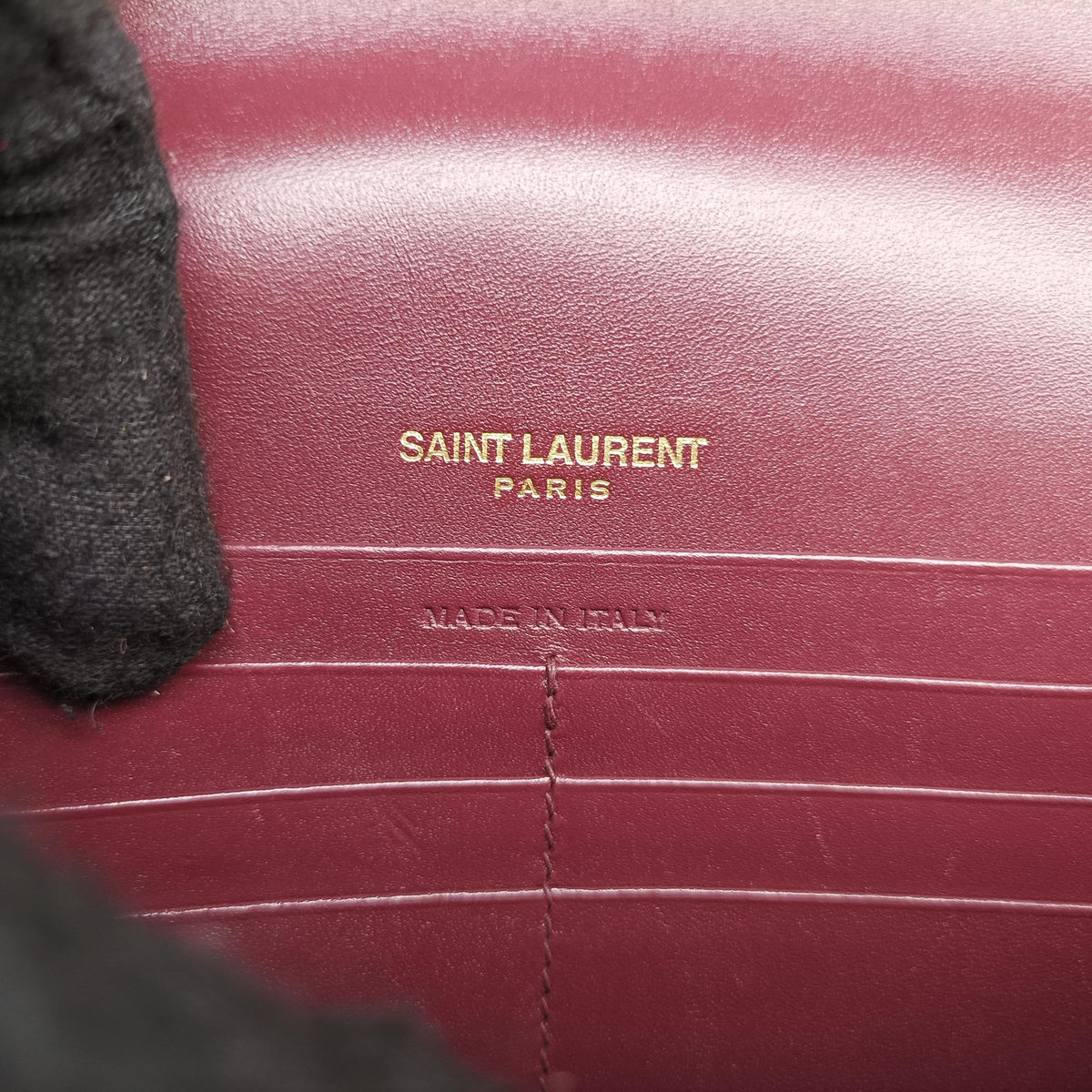 Pre-owned Yves Saint Laurent KATE Burgundy Leather 452159 shoulderbag | stylenewstar