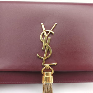 Pre-owned Yves Saint Laurent KATE Burgundy Leather 452159 shoulderbag | stylenewstar