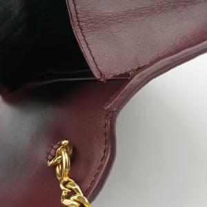 Pre-owned Yves Saint Laurent KATE Burgundy Leather 452159 shoulderbag | stylenewstar