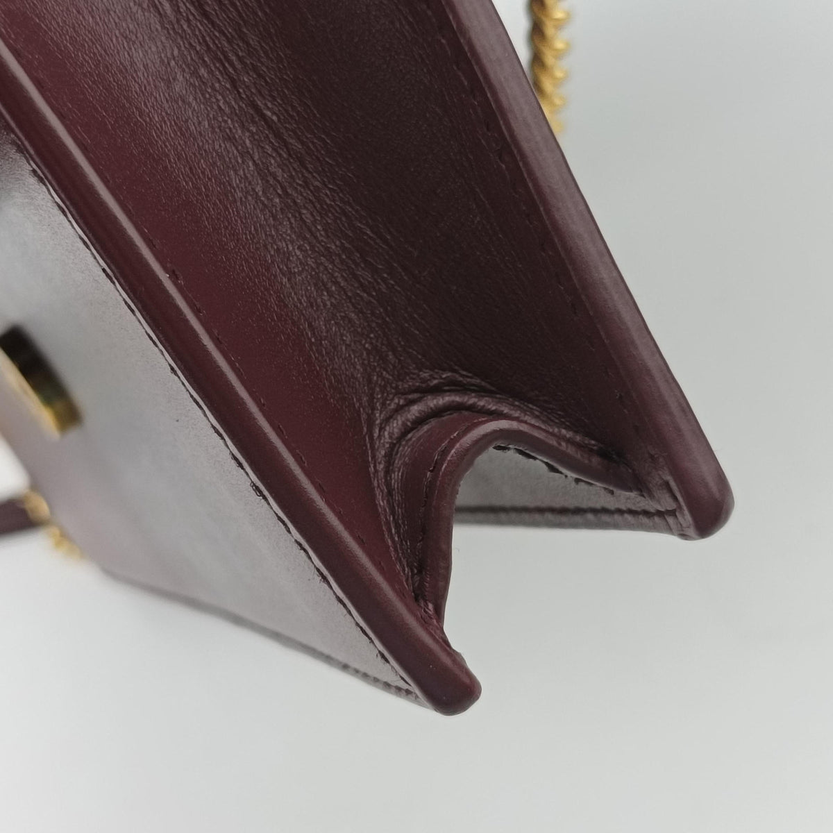Pre-owned Yves Saint Laurent KATE Burgundy Leather 452159 shoulderbag | stylenewstar