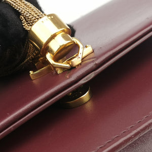 Pre-owned Yves Saint Laurent KATE Burgundy Leather 452159 shoulderbag | stylenewstar