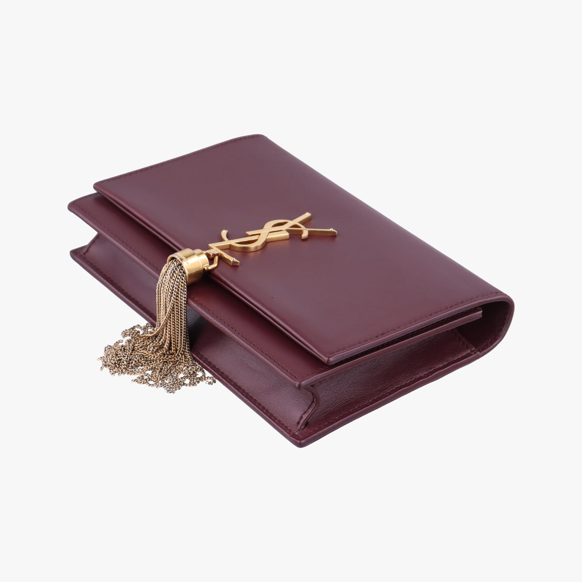 Pre-owned Yves Saint Laurent KATE Burgundy Leather 452159 shoulderbag | stylenewstar