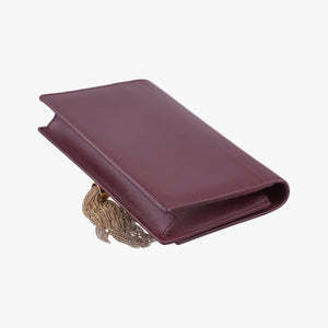 Pre-owned Yves Saint Laurent KATE Burgundy Leather 452159 shoulderbag | stylenewstar