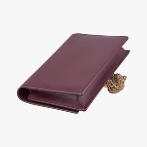 Pre-owned Yves Saint Laurent KATE Burgundy Leather 452159 shoulderbag | stylenewstar