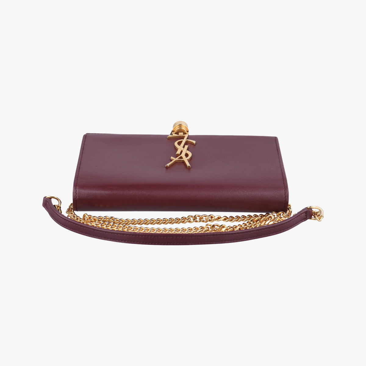 Pre-owned Yves Saint Laurent KATE Burgundy Leather 452159 shoulderbag | stylenewstar