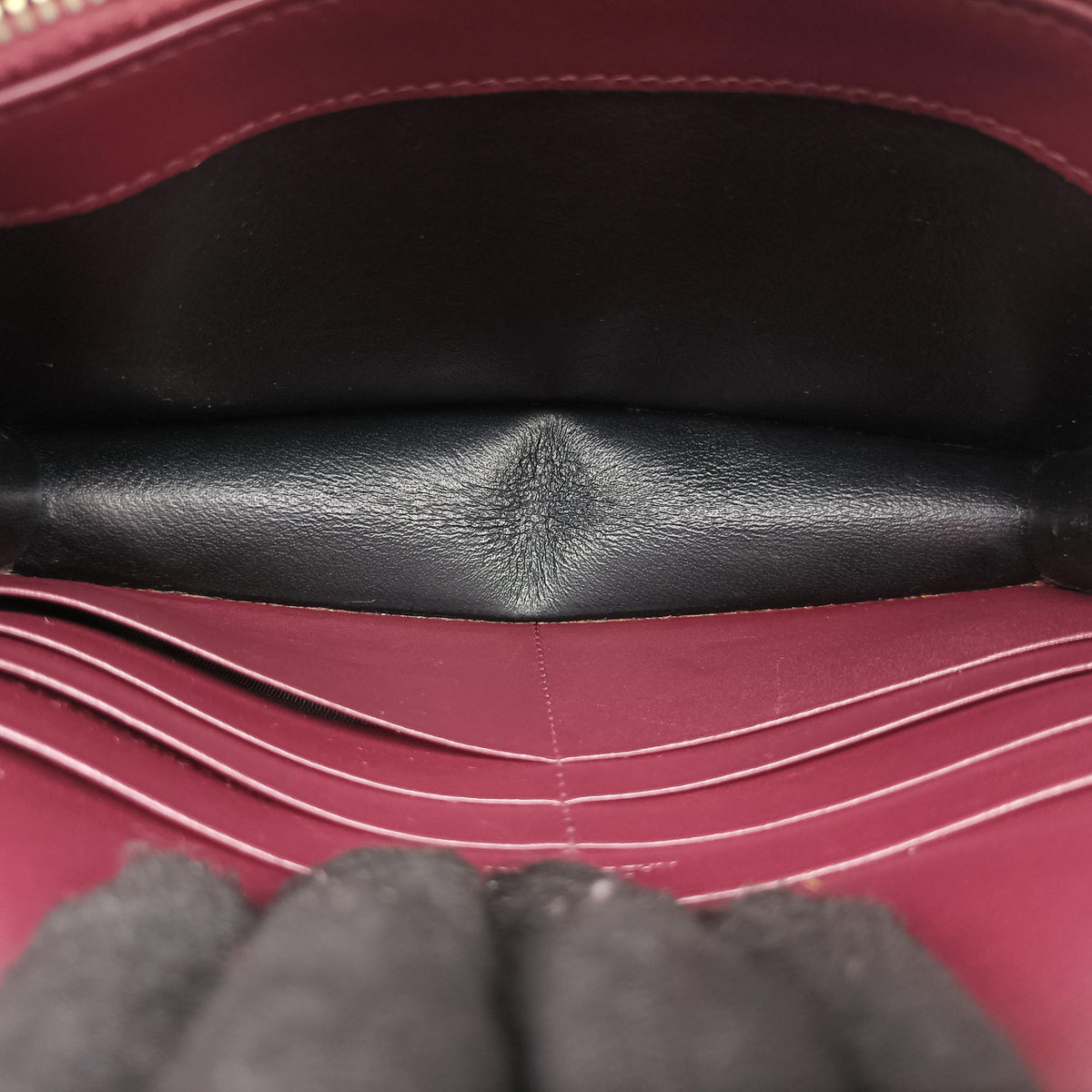 Pre-owned Yves Saint Laurent KATE Burgundy Leather 452159 shoulderbag | stylenewstar