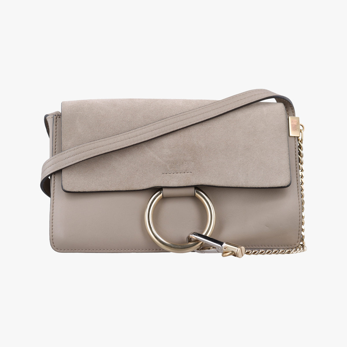 Vintage Chloe FAYE Grey Suede × leather  shoulderbag | stylenewstar