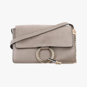 Vintage Chloe FAYE Grey Suede × leather  shoulderbag | stylenewstar