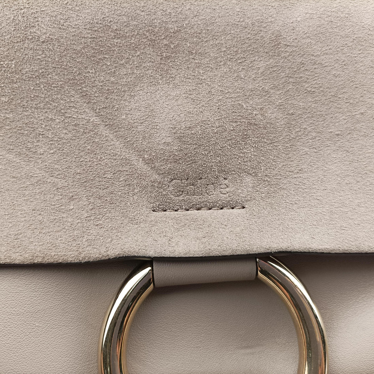 Vintage Chloe FAYE Grey Suede × leather  shoulderbag | stylenewstar