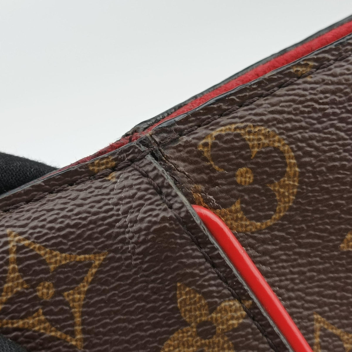 Secondhand Louis Vuitton PHENIX PM brown×COQUELICOT Monogram Canvas×calf leather M41537 shoulderbag | stylenewstar