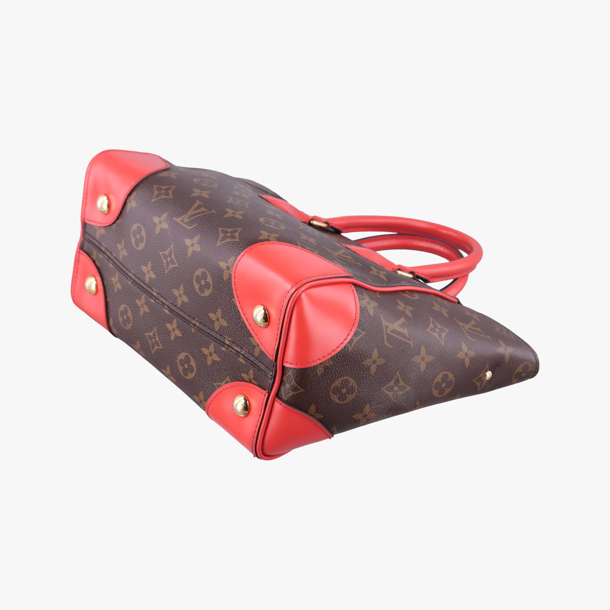 Secondhand Louis Vuitton PHENIX PM brown×COQUELICOT Monogram Canvas×calf leather M41537 shoulderbag | stylenewstar