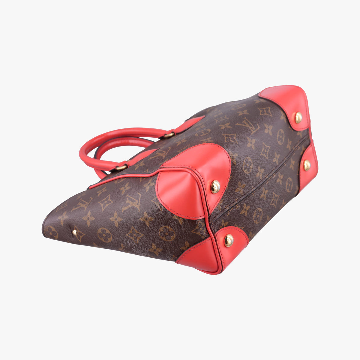 Secondhand Louis Vuitton PHENIX PM brown×COQUELICOT Monogram Canvas×calf leather M41537 shoulderbag | stylenewstar