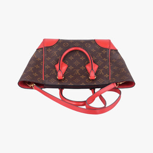 Secondhand Louis Vuitton PHENIX PM brown×COQUELICOT Monogram Canvas×calf leather M41537 shoulderbag | stylenewstar