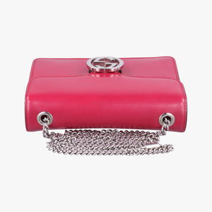 Pre-owned Gucci Interlocking G Rose Patent Leather 387609 shoulderbag | stylenewstar