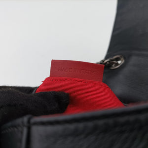 Pre-owned Christian Louboutin Sweet Charity Scarabe Spike Black Leather  shoulderbag | stylenewstar