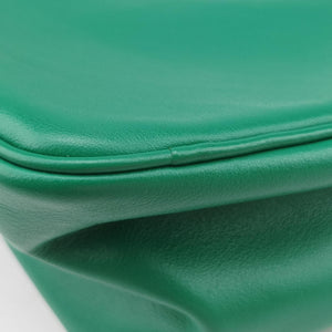 Pre-owned Prada triangle embossed logo Green Leather 1BH190 shoulderbag | stylenewstar