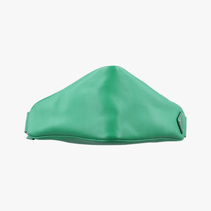 Pre-owned Prada triangle embossed logo Green Leather 1BH190 shoulderbag | stylenewstar
