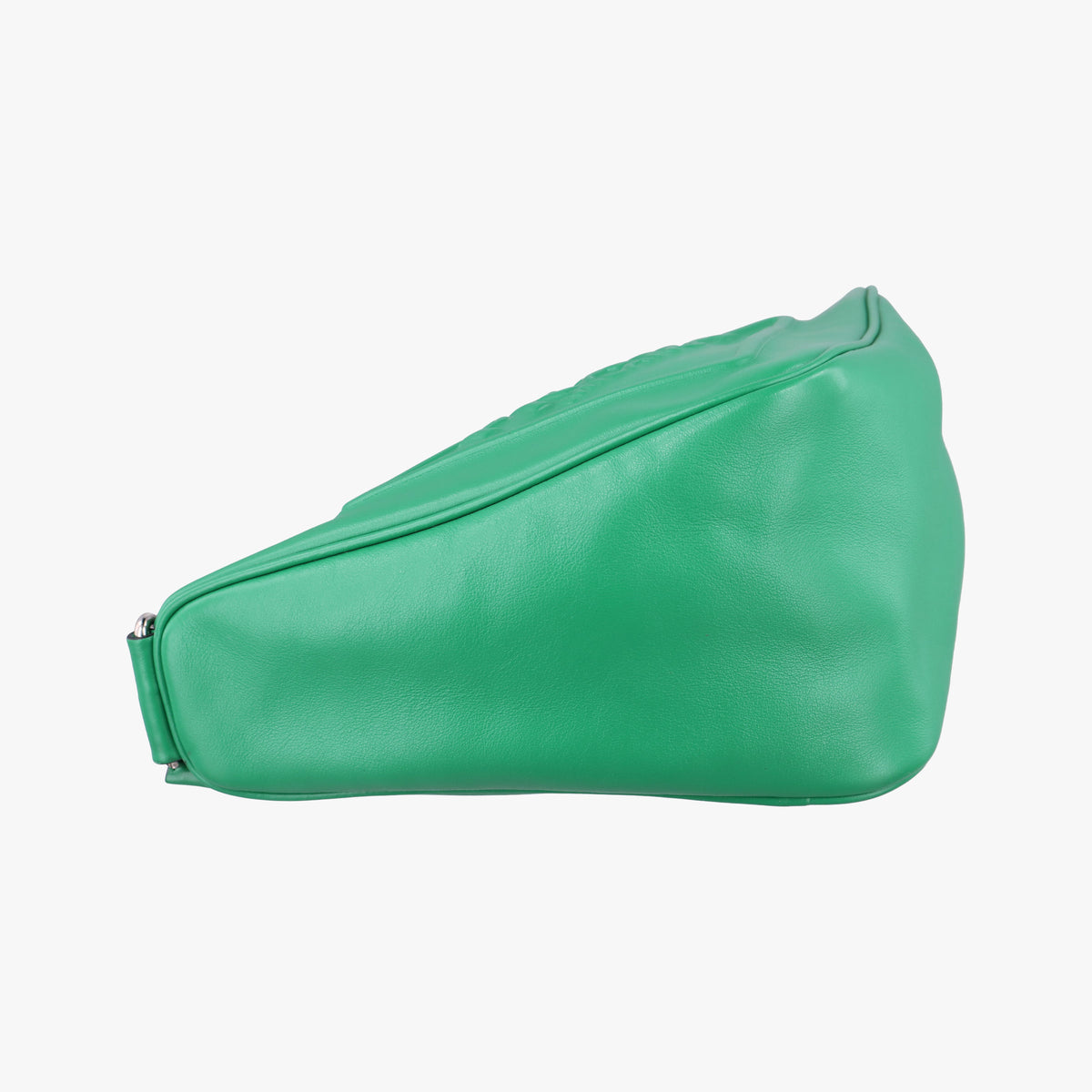 Pre-owned Prada triangle embossed logo Green Leather 1BH190 shoulderbag | stylenewstar