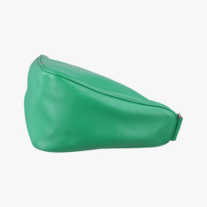Pre-owned Prada triangle embossed logo Green Leather 1BH190 shoulderbag | stylenewstar