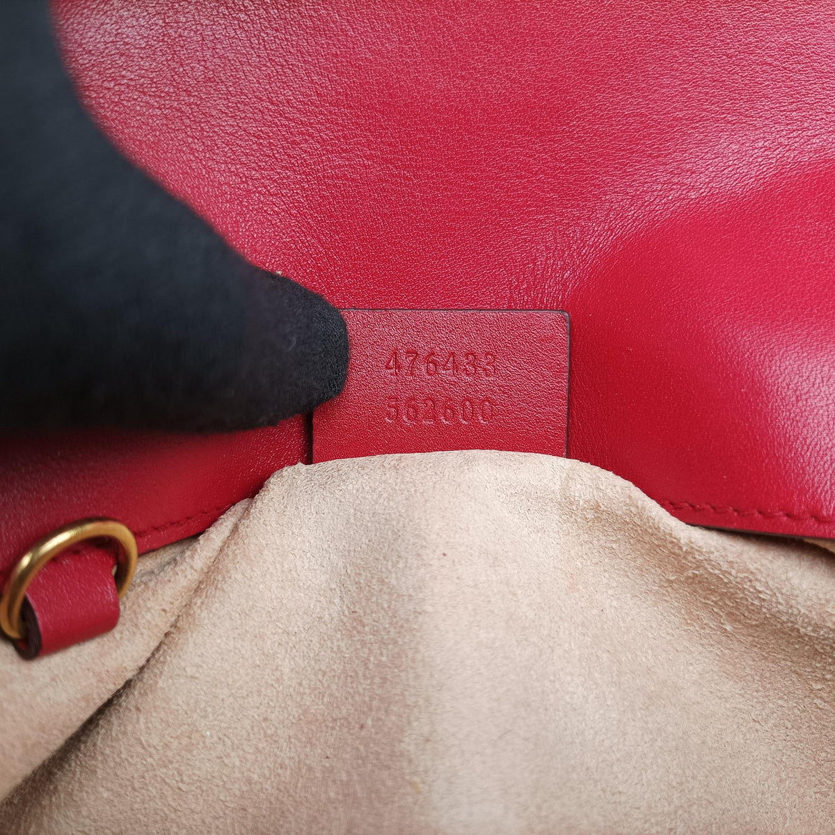 Pre-owned Gucci GG Marmont Red Leather 476433 shoulderbag | stylenewstar
