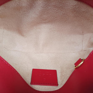 Pre-owned Gucci GG Marmont Red Leather 476433 shoulderbag | stylenewstar