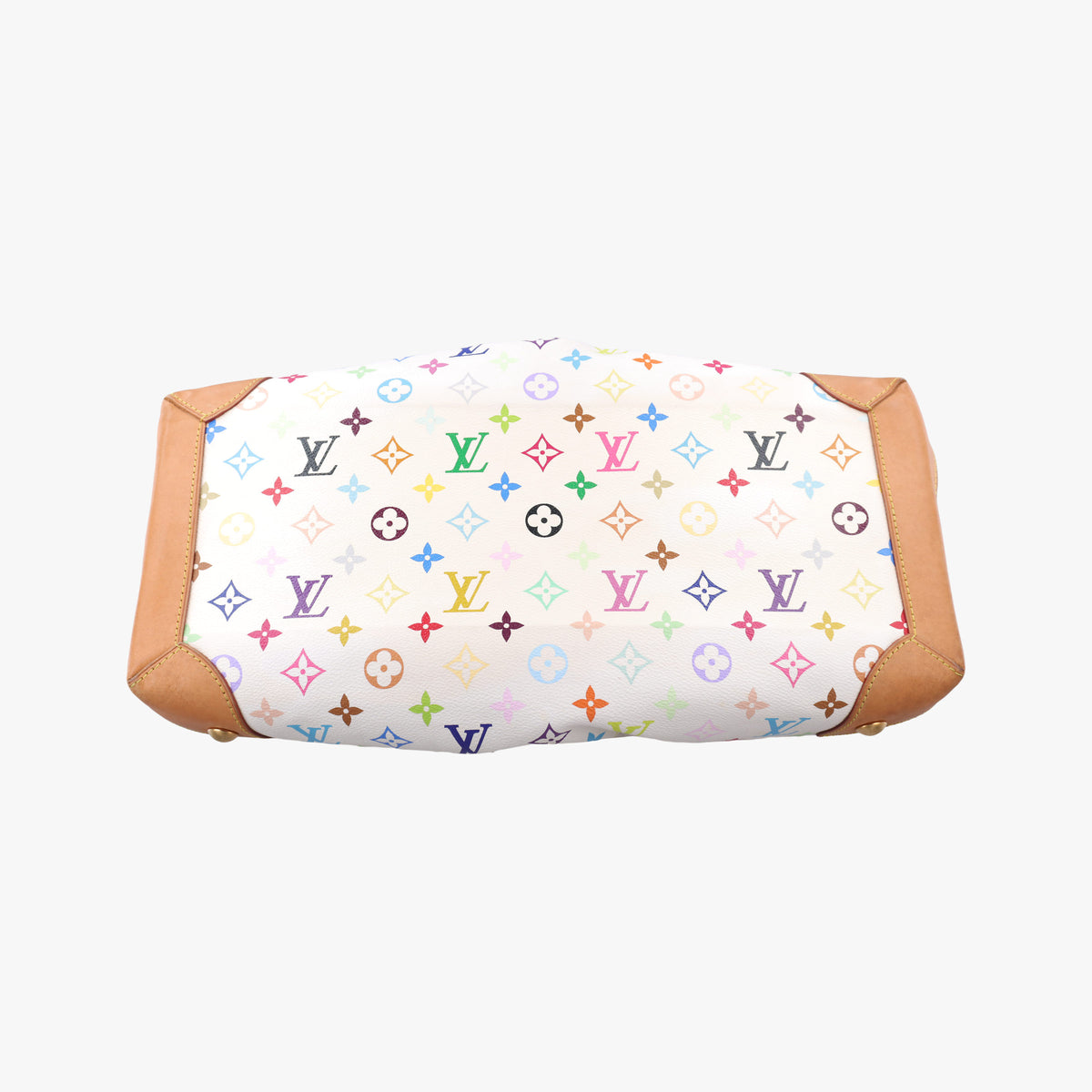 Pre-owned Louis Vuitton URSULA white Monogram Multicolor M40123 handbag | stylenewstar