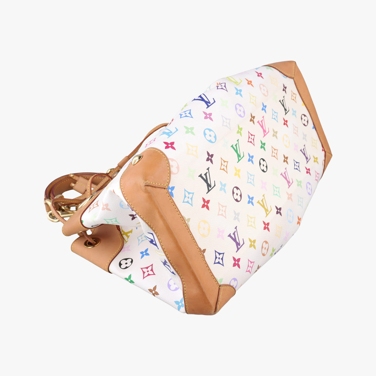 Pre-owned Louis Vuitton URSULA white Monogram Multicolor M40123 handbag | stylenewstar