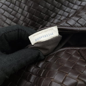 Pre-owned Bottega Veneta Intrecciato Briefcase Brown lambskin  handbag | stylenewstar