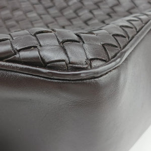 Pre-owned Bottega Veneta Intrecciato Briefcase Brown lambskin  handbag | stylenewstar