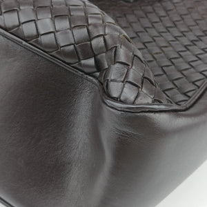 Pre-owned Bottega Veneta Intrecciato Briefcase Brown lambskin  handbag | stylenewstar