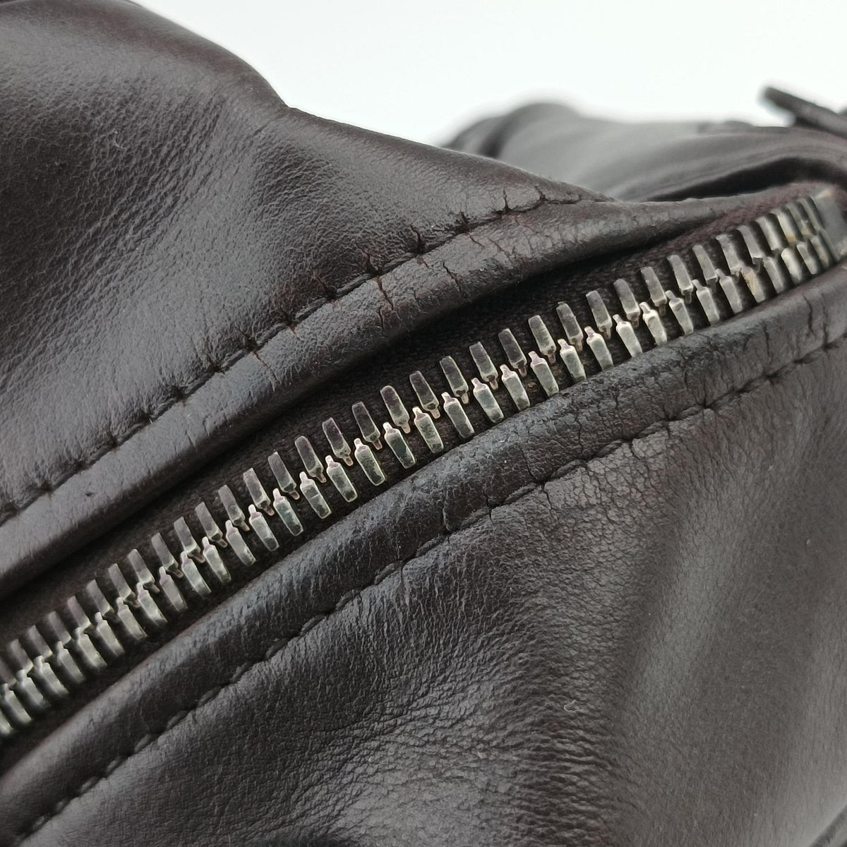 Pre-owned Bottega Veneta Intrecciato Briefcase Brown lambskin  handbag | stylenewstar