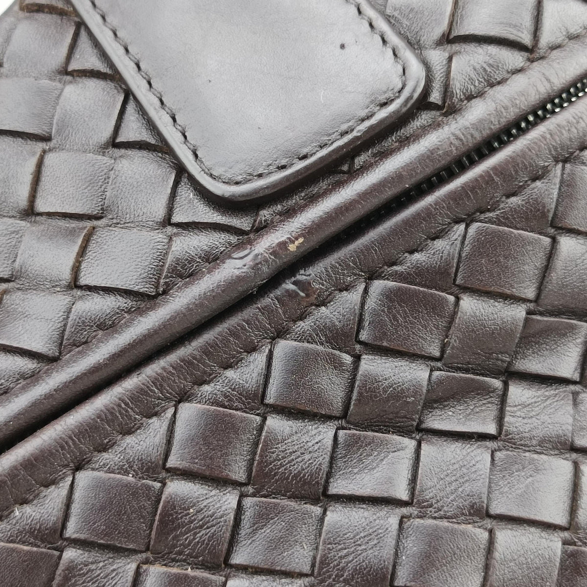 Pre-owned Bottega Veneta Intrecciato Briefcase Brown lambskin  handbag | stylenewstar