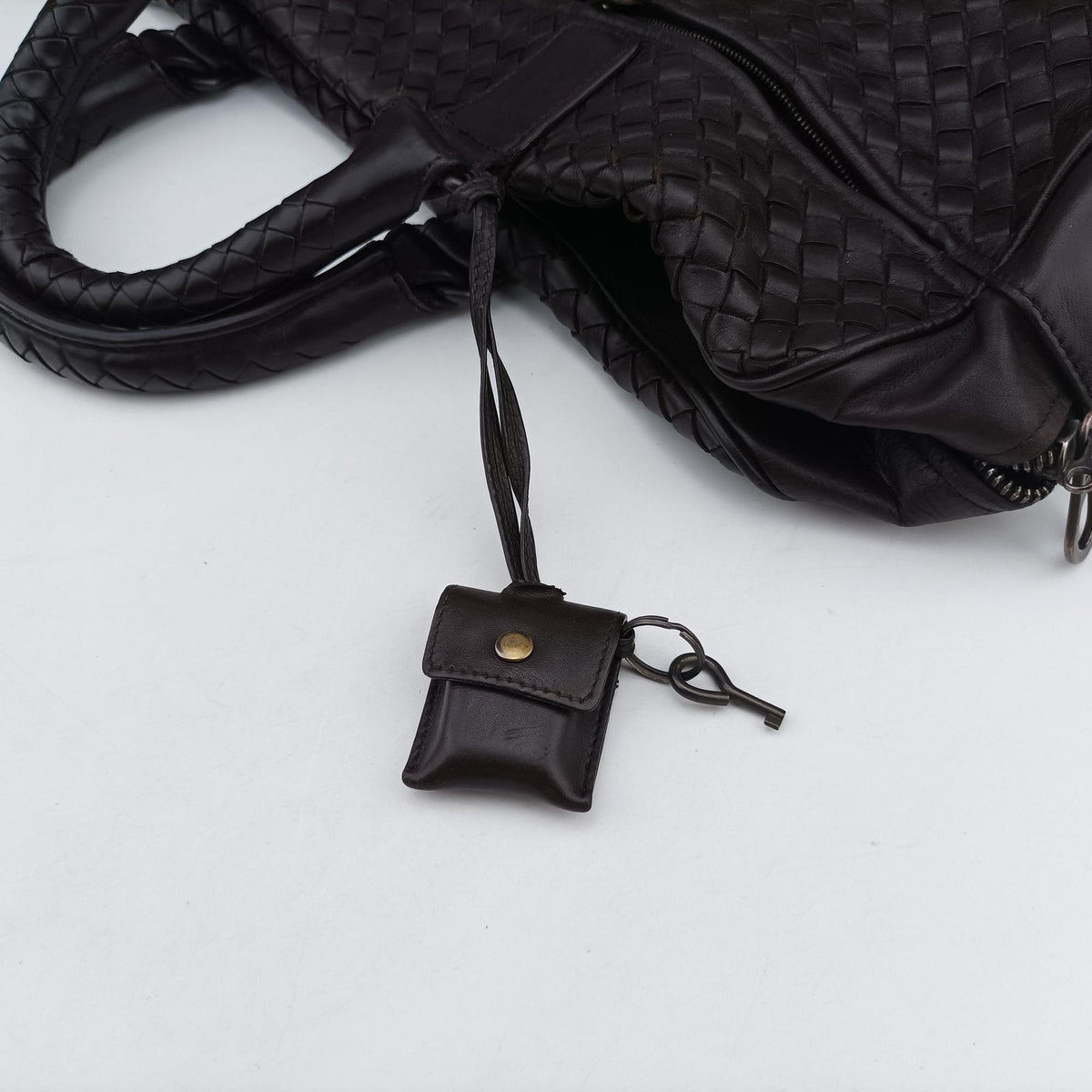 Pre-owned Bottega Veneta Intrecciato Briefcase Brown lambskin  handbag | stylenewstar