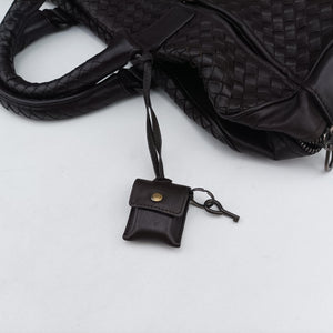 Pre-owned Bottega Veneta Intrecciato Briefcase Brown lambskin  handbag | stylenewstar