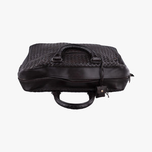 Pre-owned Bottega Veneta Intrecciato Briefcase Brown lambskin  handbag | stylenewstar