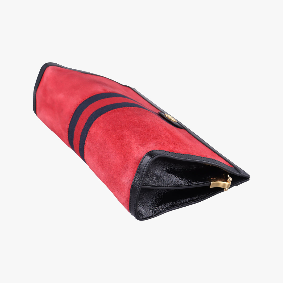 Pre-owned Gucci Ophidia Red×black suede×leather 503876 shoulderbag | stylenewstar