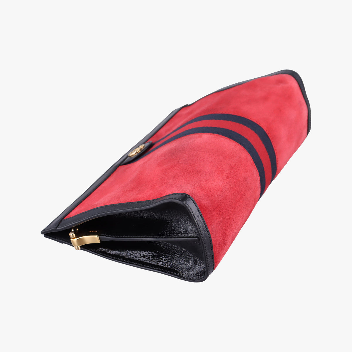 Pre-owned Gucci Ophidia Red×black suede×leather 503876 shoulderbag | stylenewstar