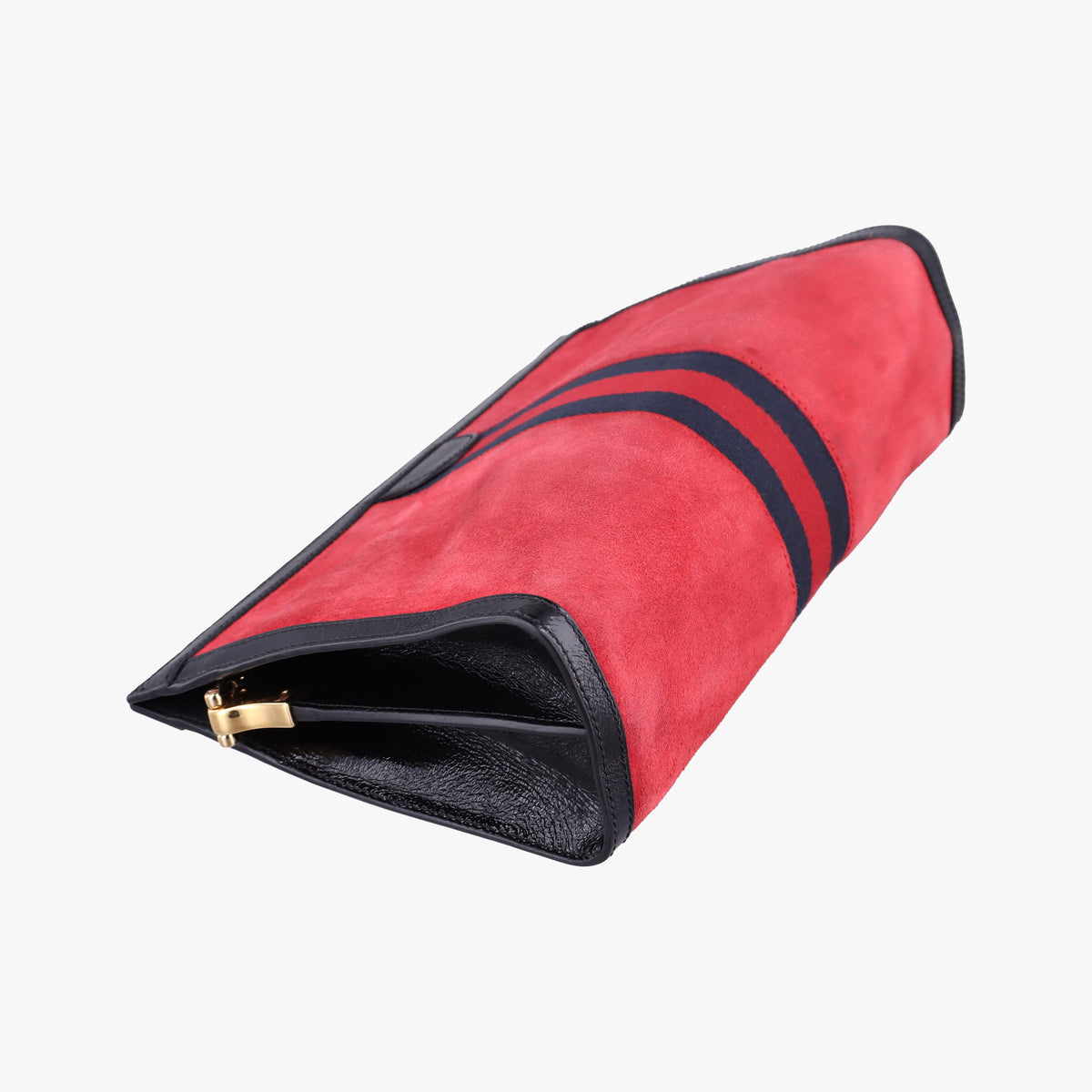 Pre-owned Gucci Ophidia Red×black suede×leather 503876 shoulderbag | stylenewstar