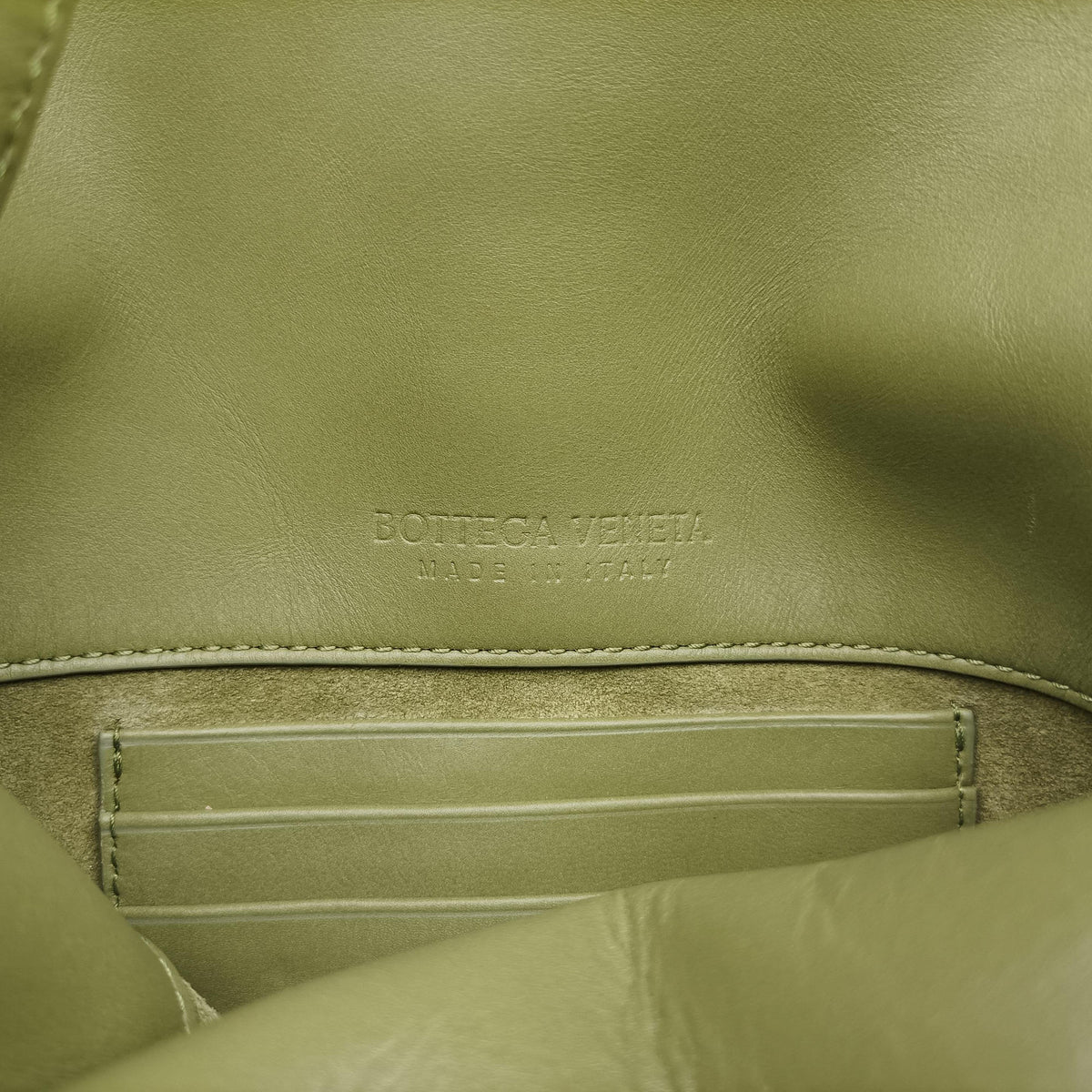Pre-owned Bottega Veneta Baby Liberta Green Leather 826147V4SJ12498 shoulderbag | stylenewstar