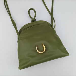 Pre-owned Bottega Veneta Baby Liberta Green Leather 826147V4SJ12498 shoulderbag | stylenewstar