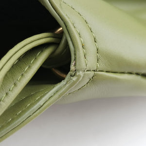 Pre-owned Bottega Veneta Baby Liberta Green Leather 826147V4SJ12498 shoulderbag | stylenewstar