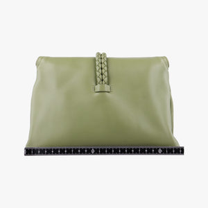 Pre-owned Bottega Veneta Baby Liberta Green Leather 826147V4SJ12498 shoulderbag | stylenewstar