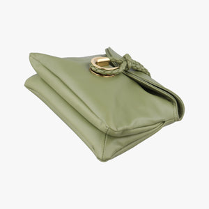 Pre-owned Bottega Veneta Baby Liberta Green Leather 826147V4SJ12498 shoulderbag | stylenewstar